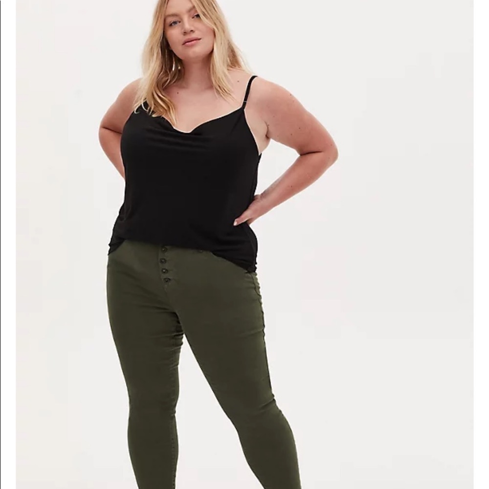Torrid Sky High Skinny Jean Soft Olive Green